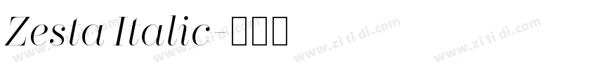 Zesta Italic字体转换